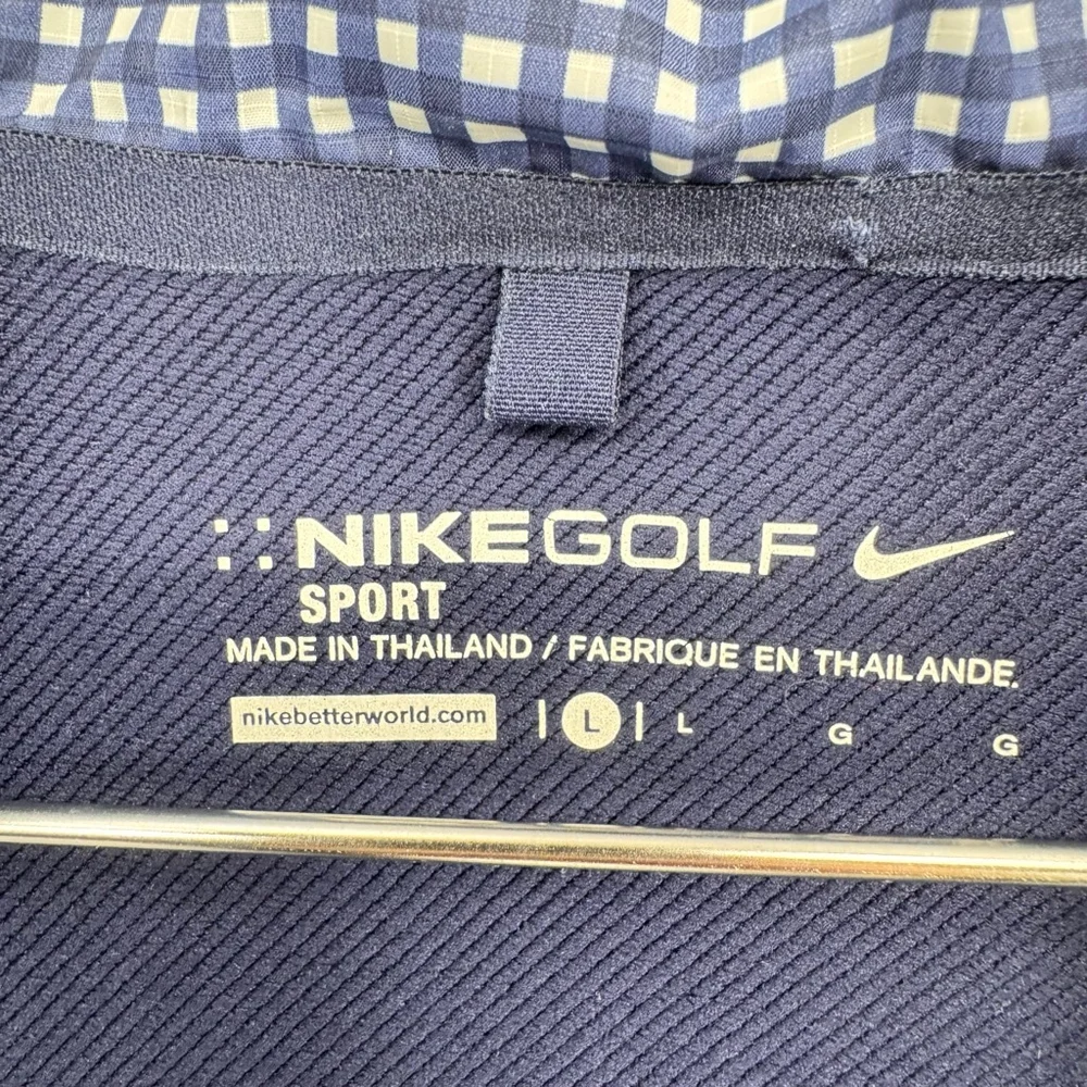 Nike Golf Half Zip Pullover Windbreaker Navy Blue White Men’s Size Large